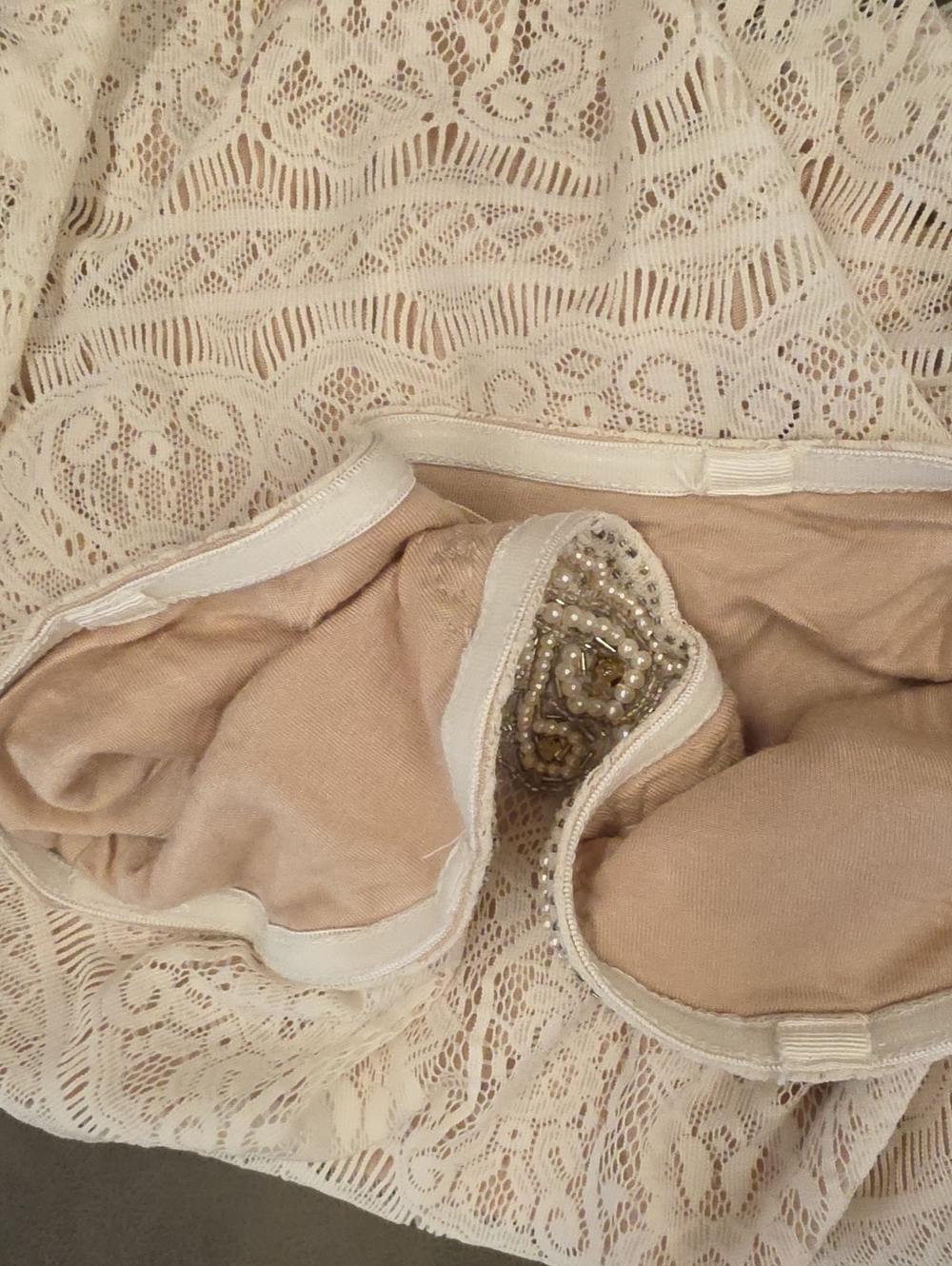 HAND BEADED LACE, VINTAGE BALLERINA, COCKTAIL DRESS", BY "FREE PEOPLE" - Picture 9 of 17